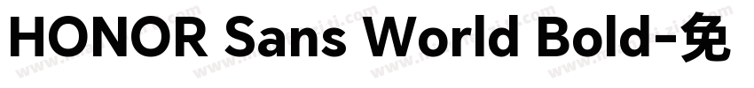 HONOR Sans World Bold字体转换